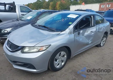 2014 Honda Civic Lx z USA, uszkodzony, nr VIN 19XFB2F51EE225836